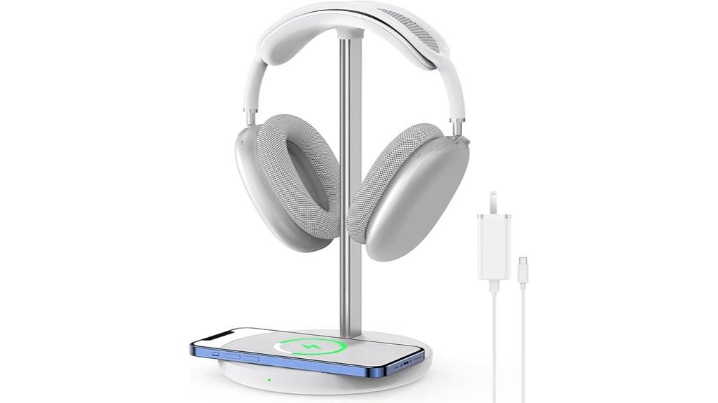 wireless charging headphone stand