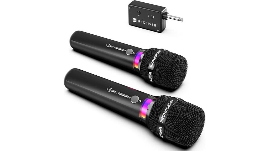 wireless microphone with led