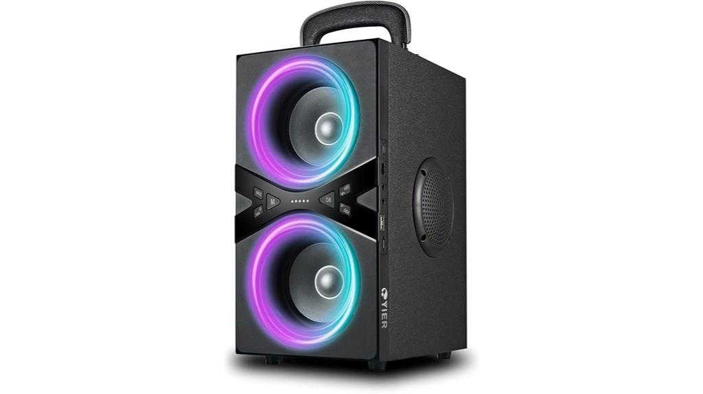 wireless portable speaker with lights
