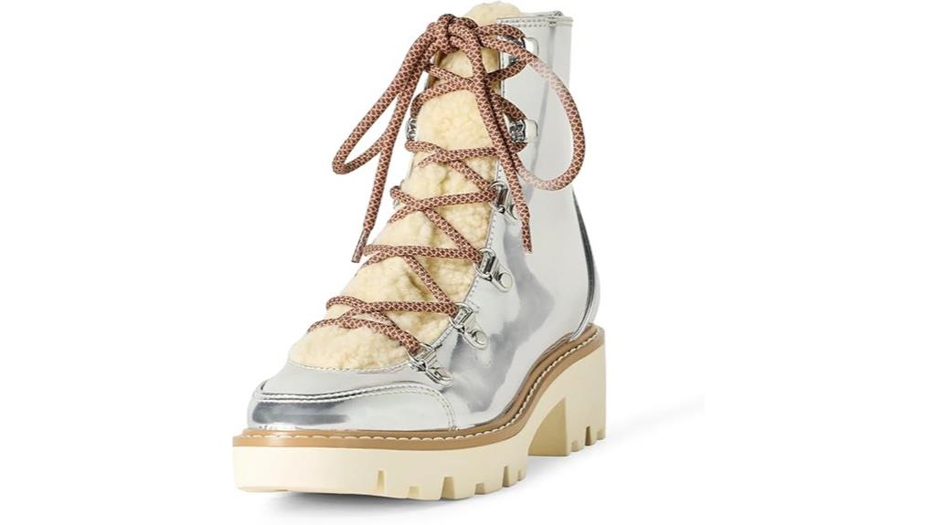 women s high top shearling hiking boot