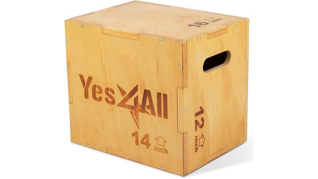 wooden plyo box for exercise