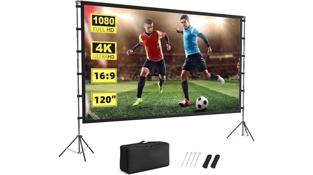 10 foot foldable outdoor projector