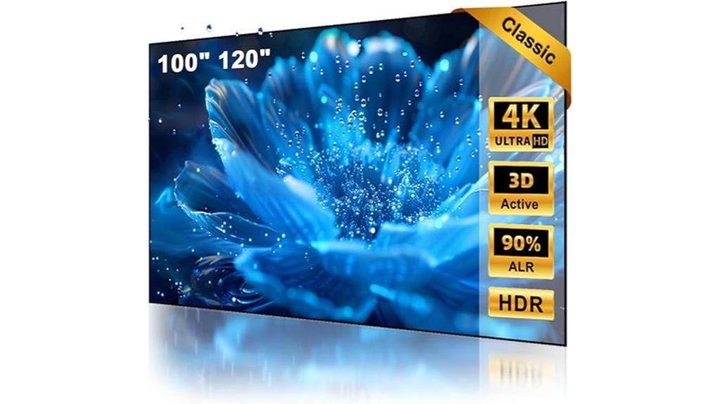 120 inch ambient ceiling screen