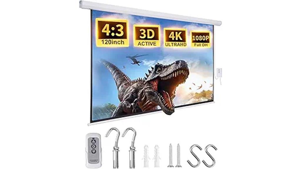 120 inch electric retractable screen