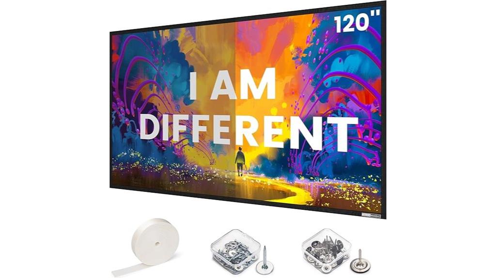 120 inch gray projector screen