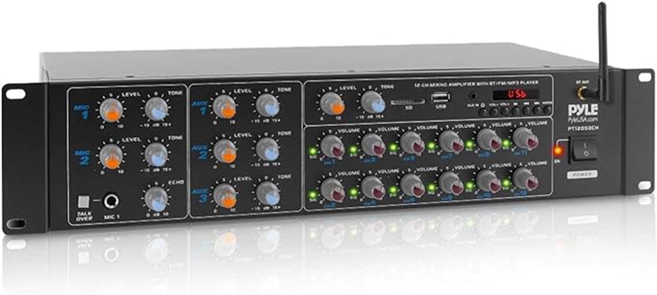 12 channel bluetooth power amplifier