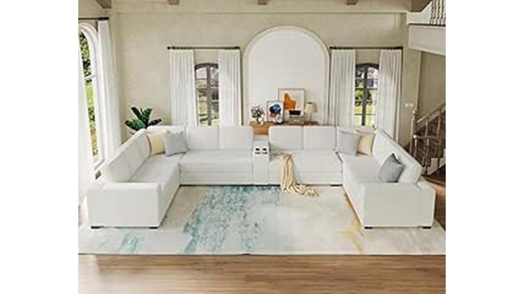 172 inch storage u sofa
