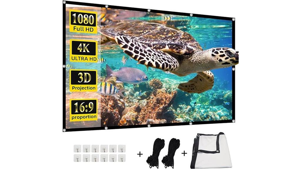 4k foldable projector screen