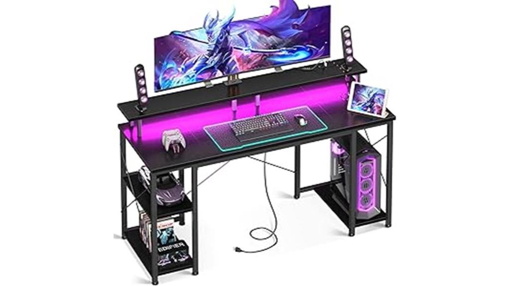 55 led gaming desk