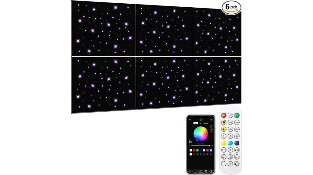 acoustic panels with fiber optic