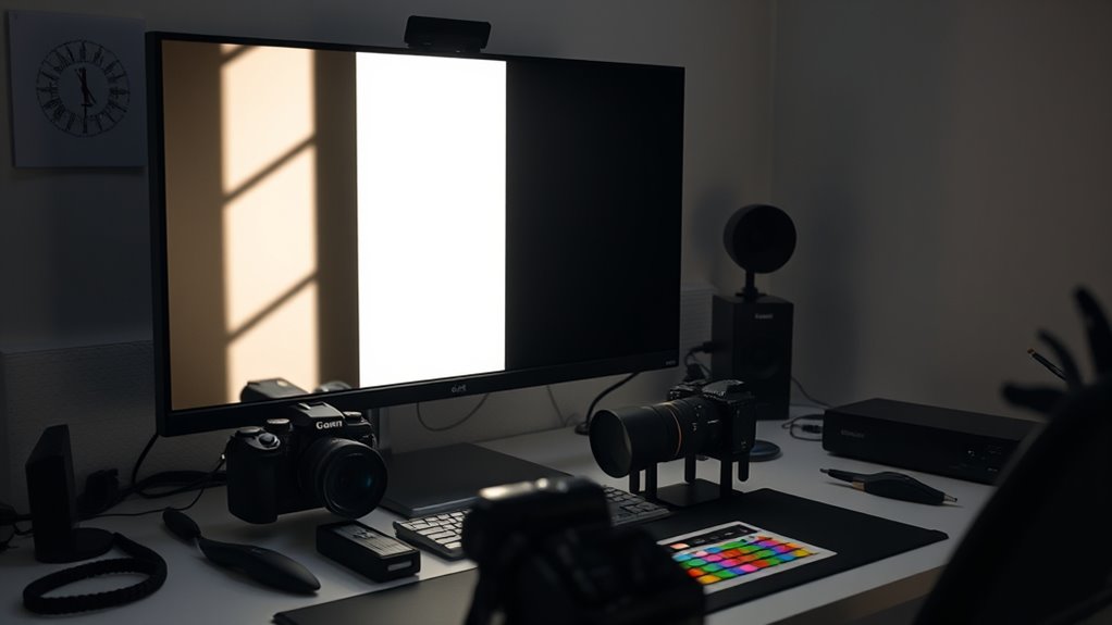 adjust display for optimal contrast