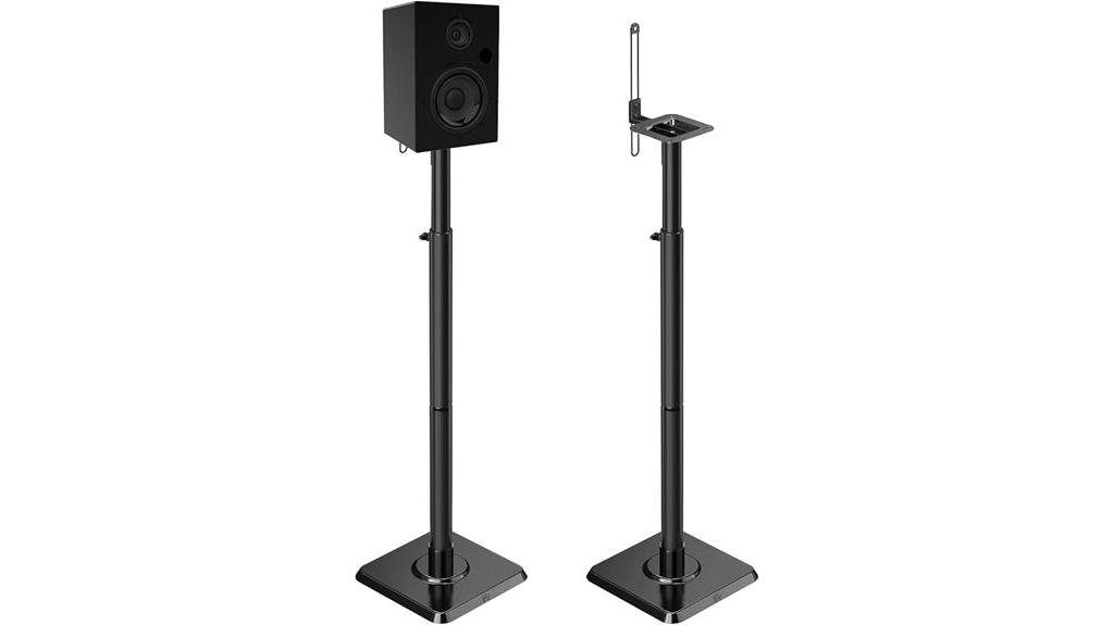 adjustable black steel stands