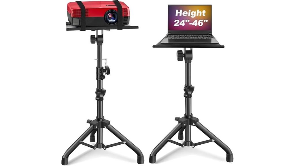 adjustable black tripod stand
