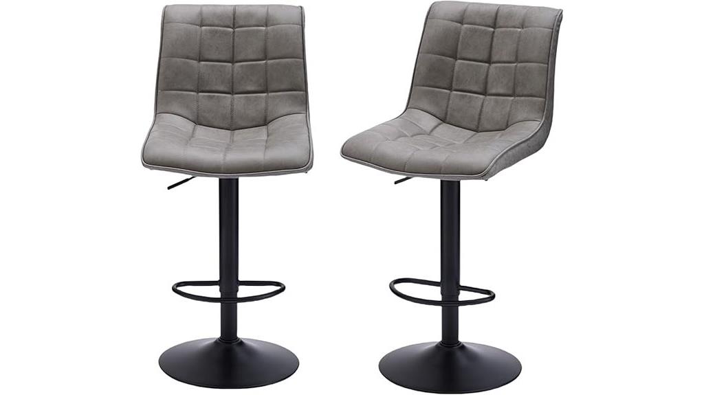 adjustable faux leather stools