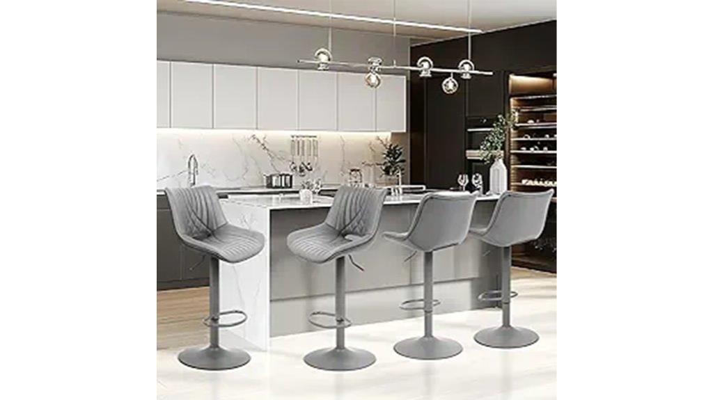 adjustable footrest bar stools