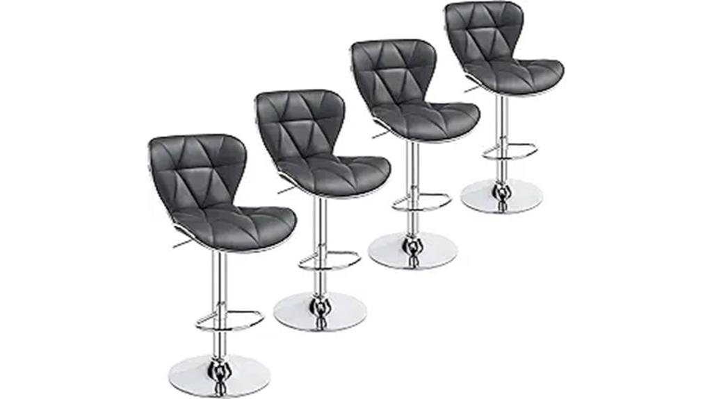 adjustable pu leather stools