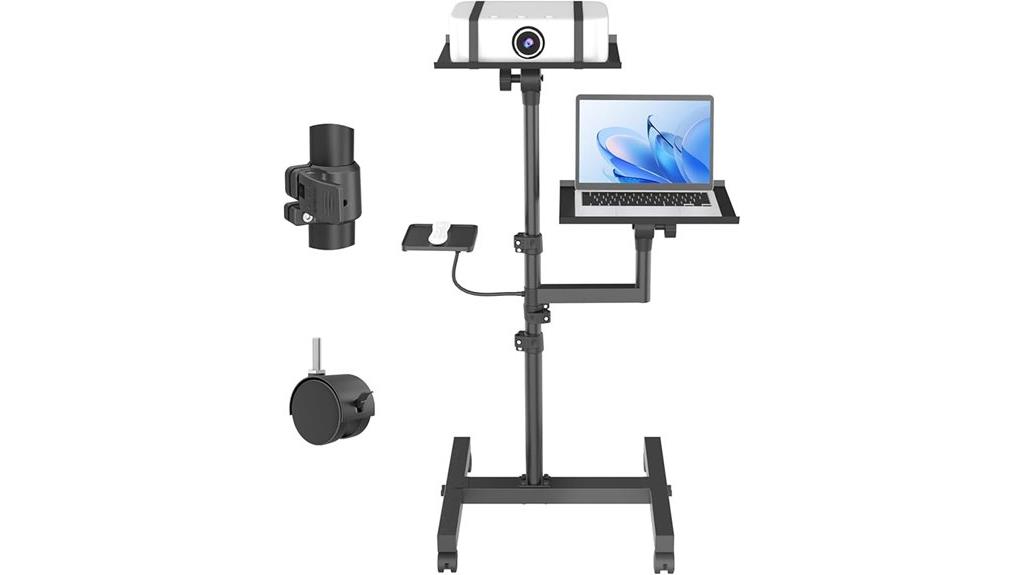 adjustable shelves mobile stand