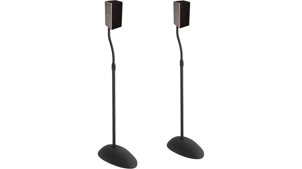 adjustable speaker stands with cable management