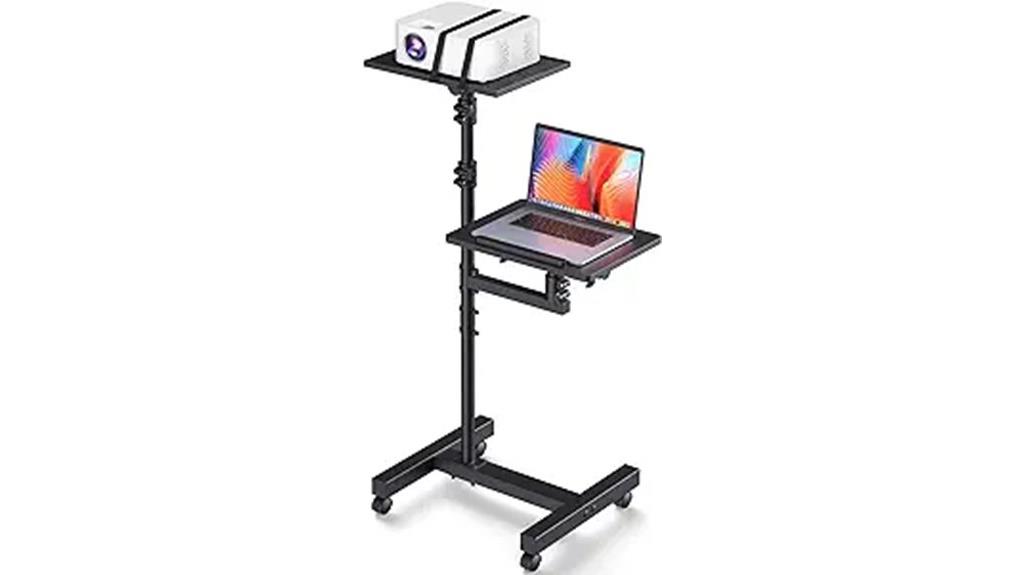 adjustable wheeled projector stand