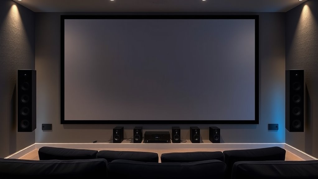 align speakers behind screen