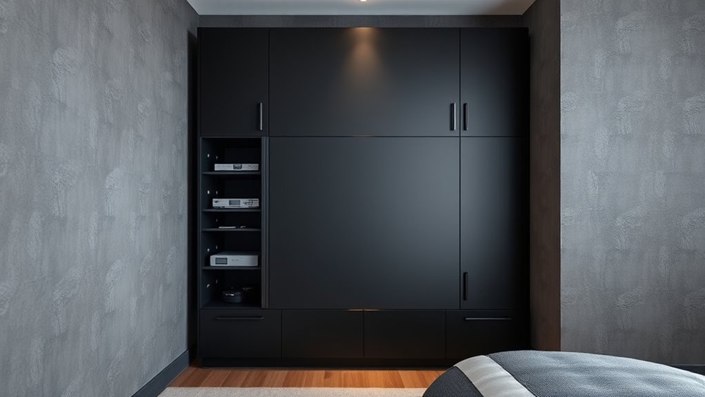 bedroom projector cabinet essentials