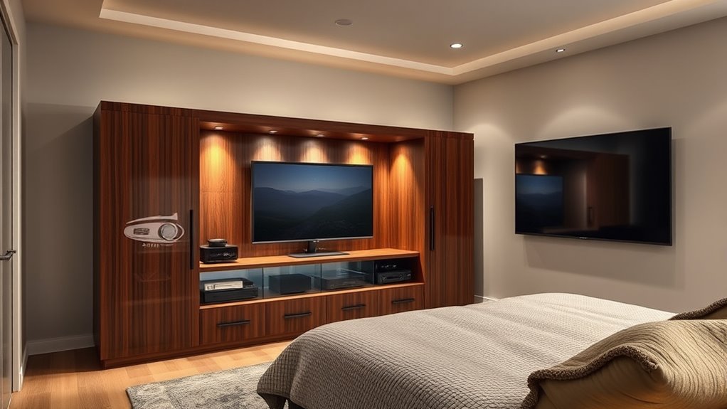bedroom projector cabinet options