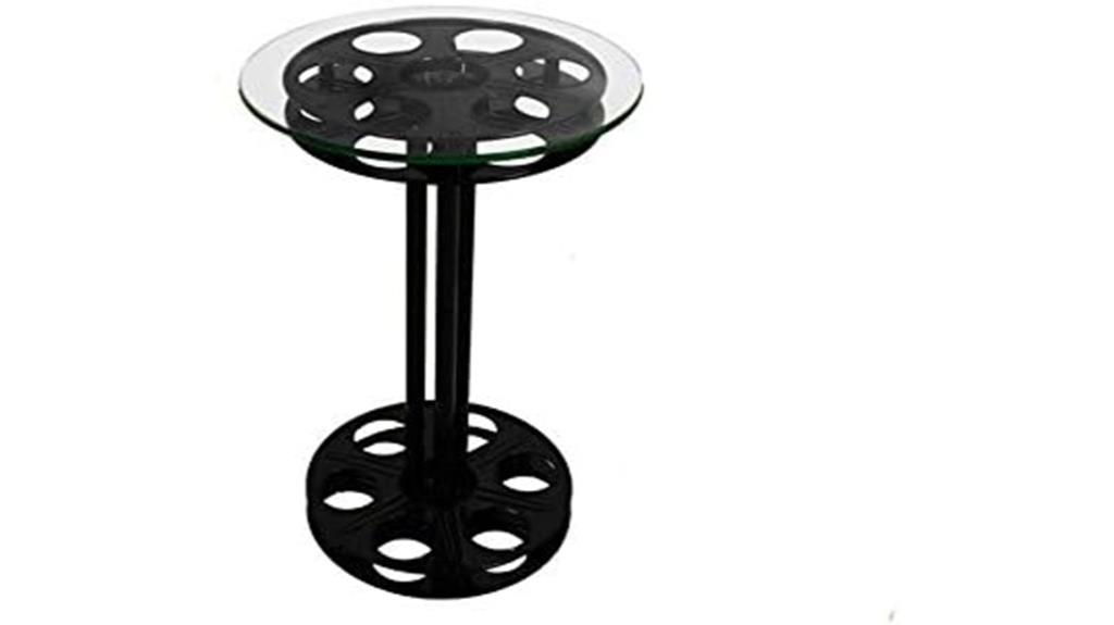 black gloss steel reel