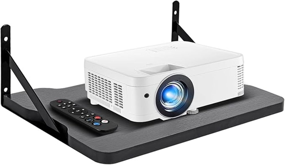 black mini projector shelf