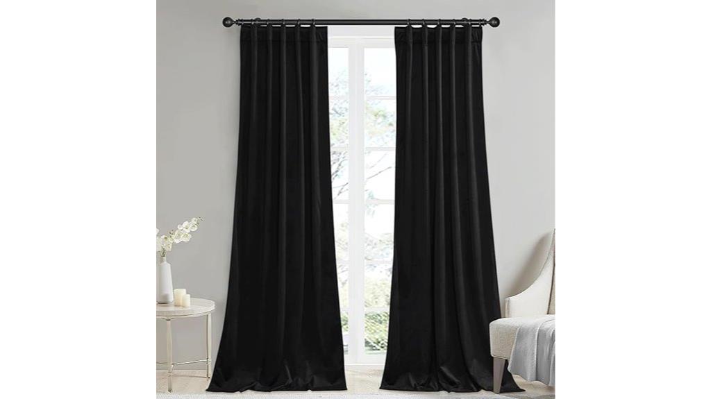 black velvet privacy curtains