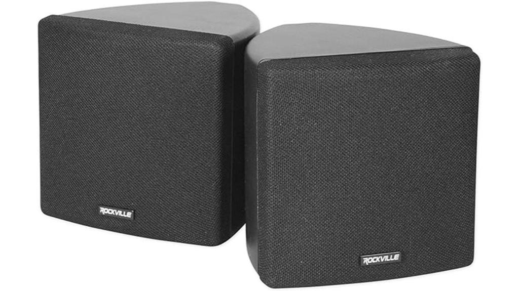 black wall mounted speakers
