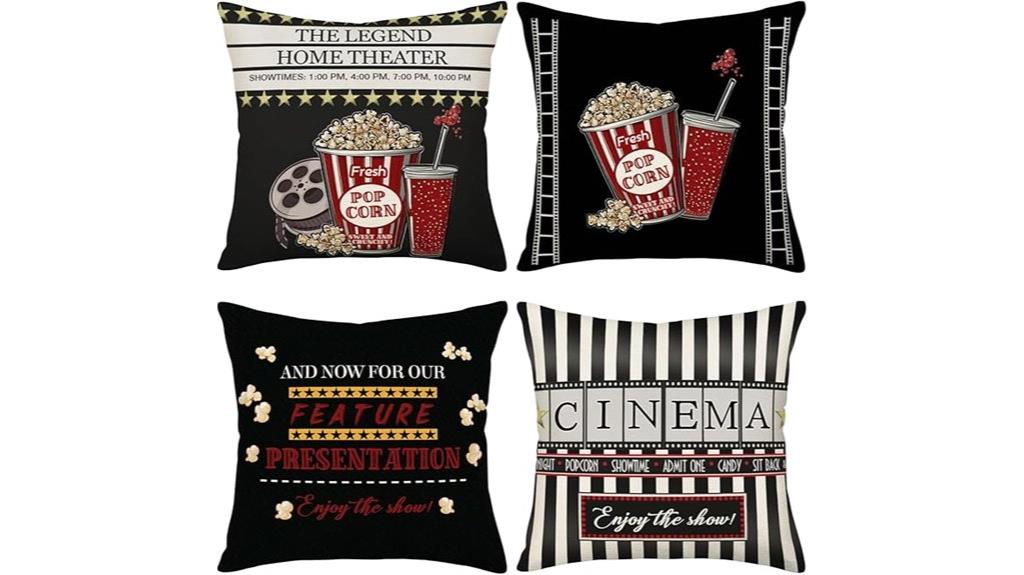 cinema themed pillowcase set
