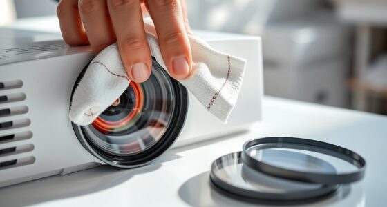 cleaning projector lenses filters