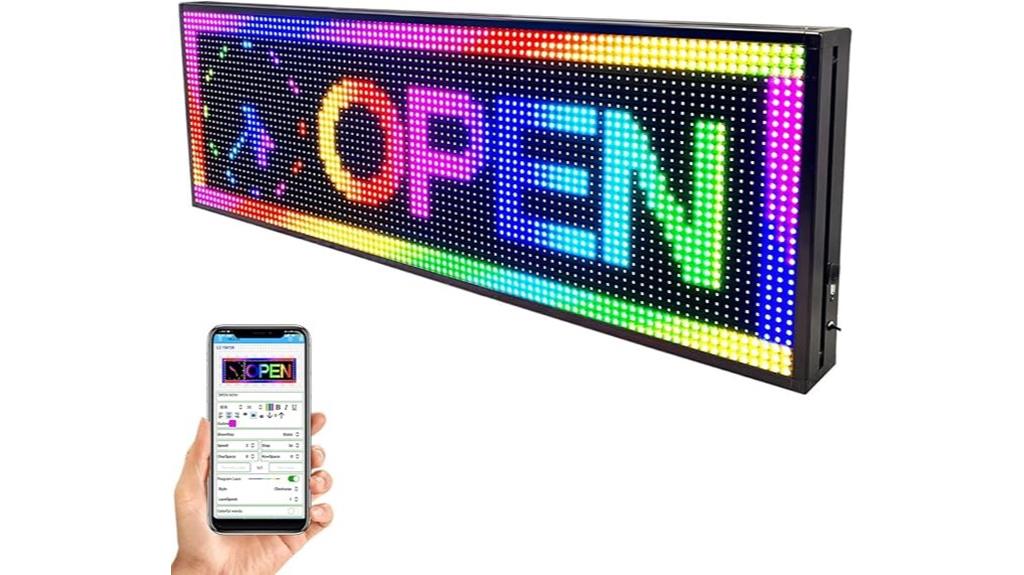 colorful outdoor led sign