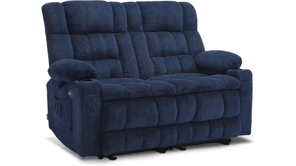 comfortable heated recliner loveseat