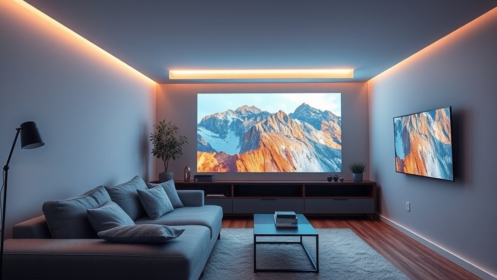 compact space projector setup