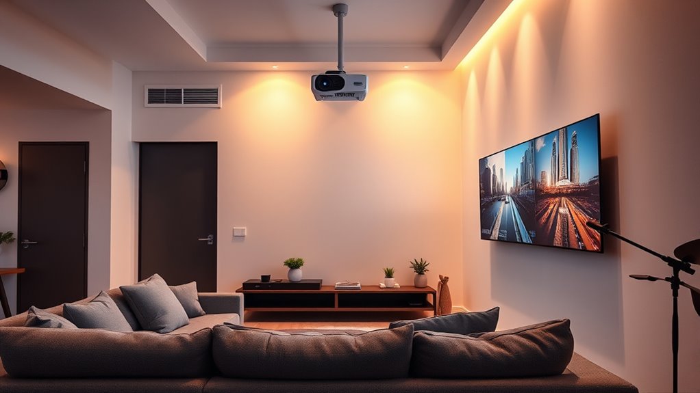 compact space saving short projector