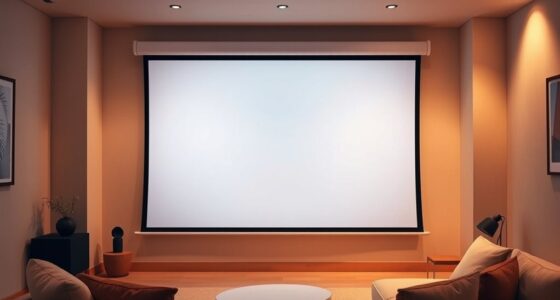 compact white projector screens