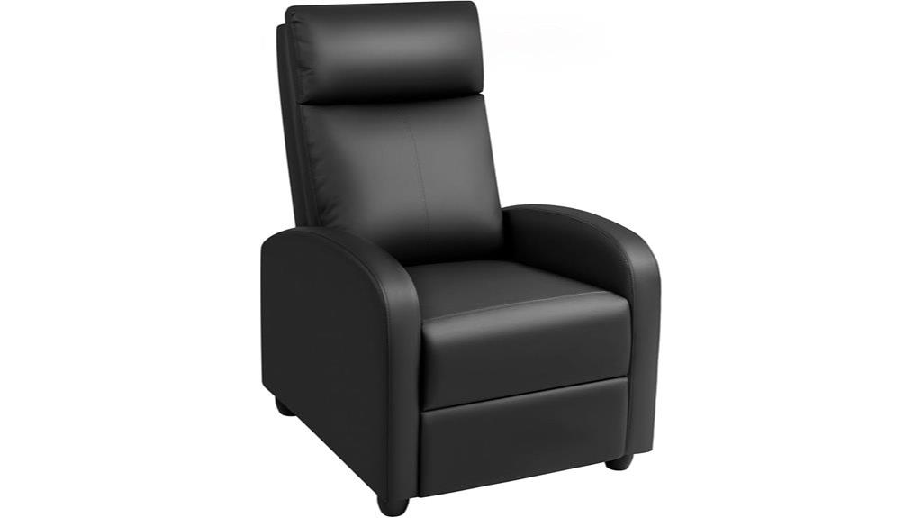contemporary pu leather recliner