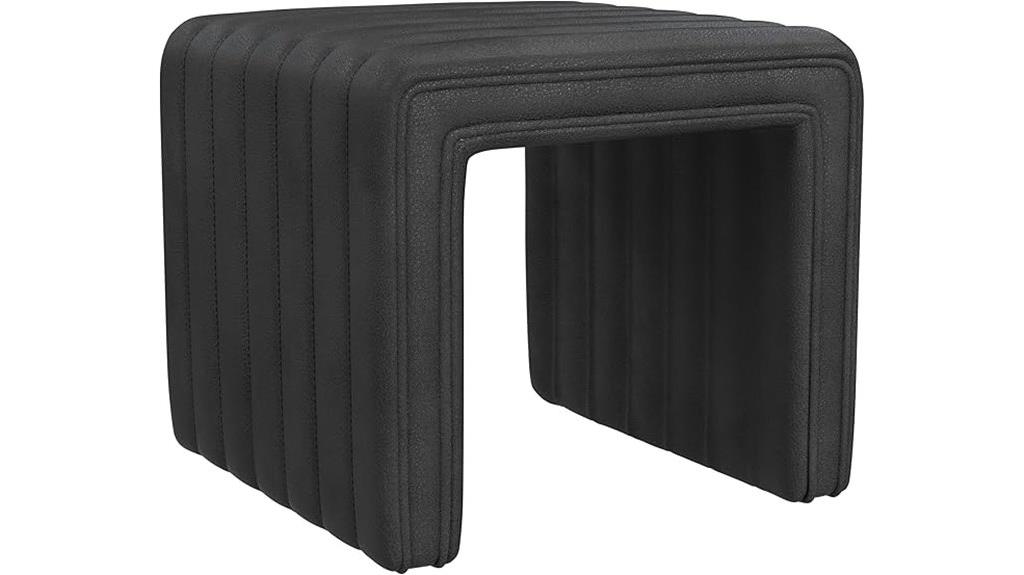 contemporary tufted ottoman