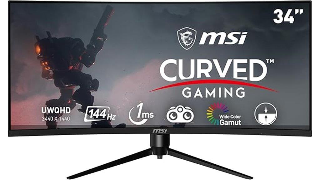 curved gaming monitor msi