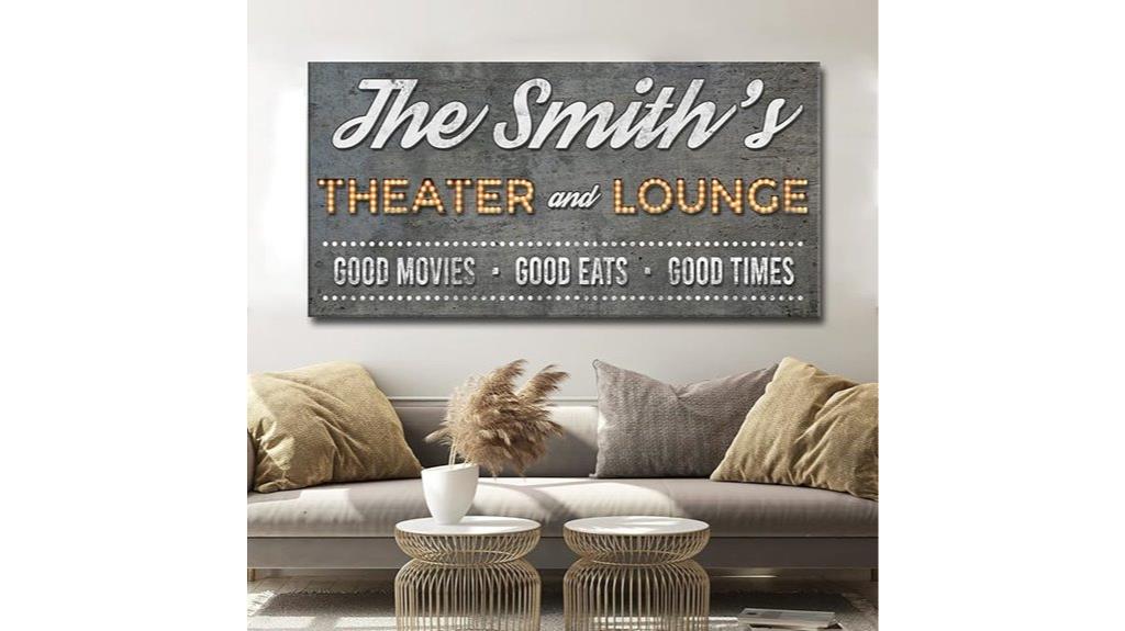custom theater wall art