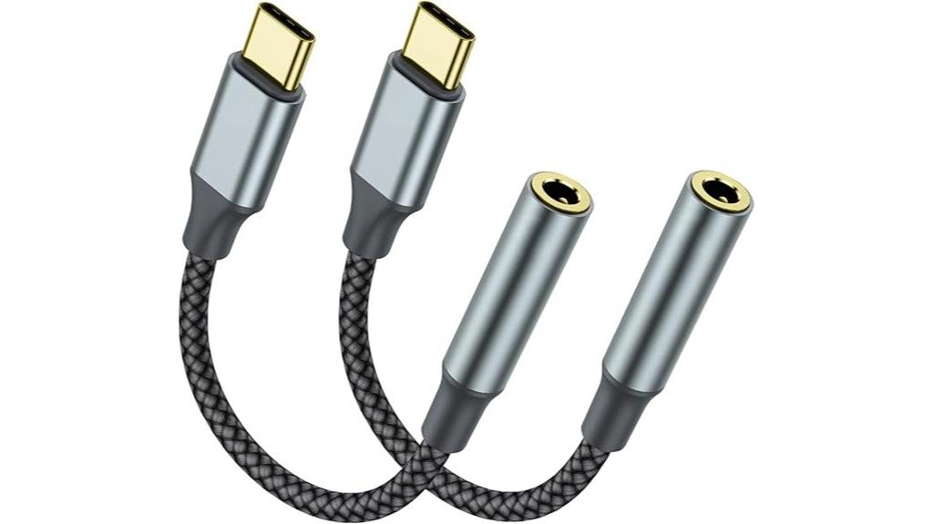 dual usb c to headphones