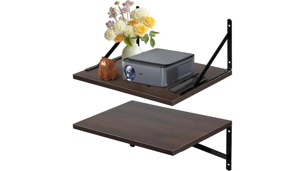 dual wall mount floating shelves