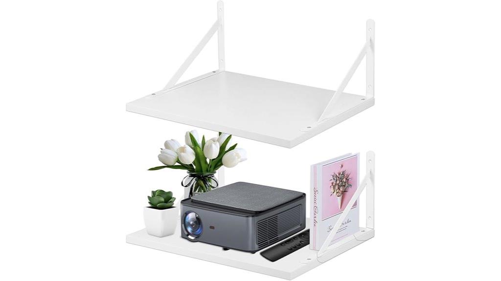 dual wall mount shelves