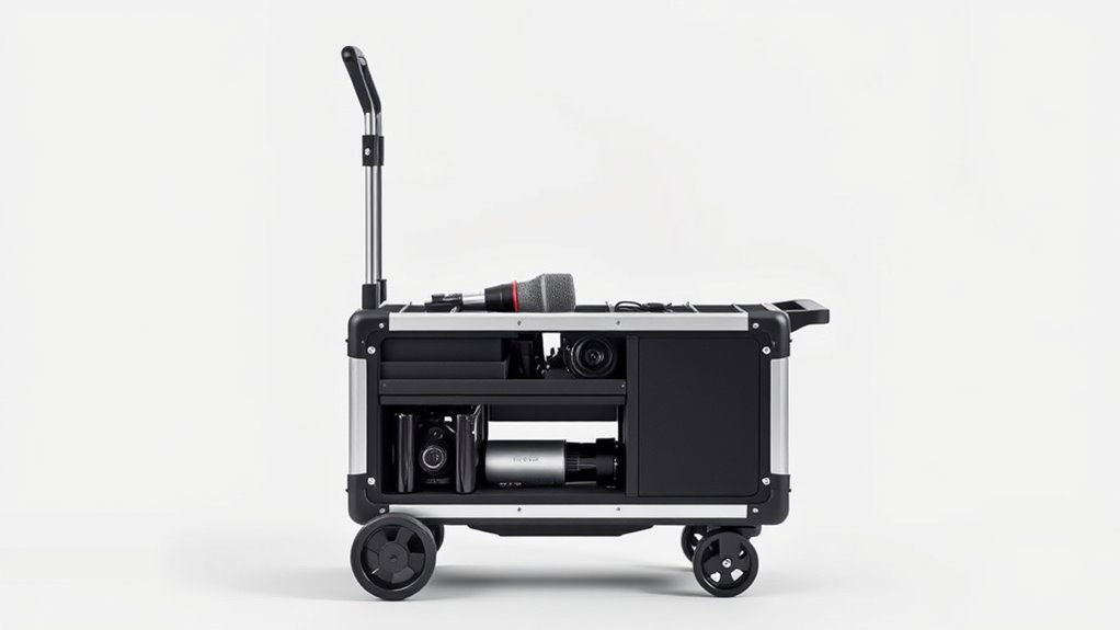 durable portable media trolley