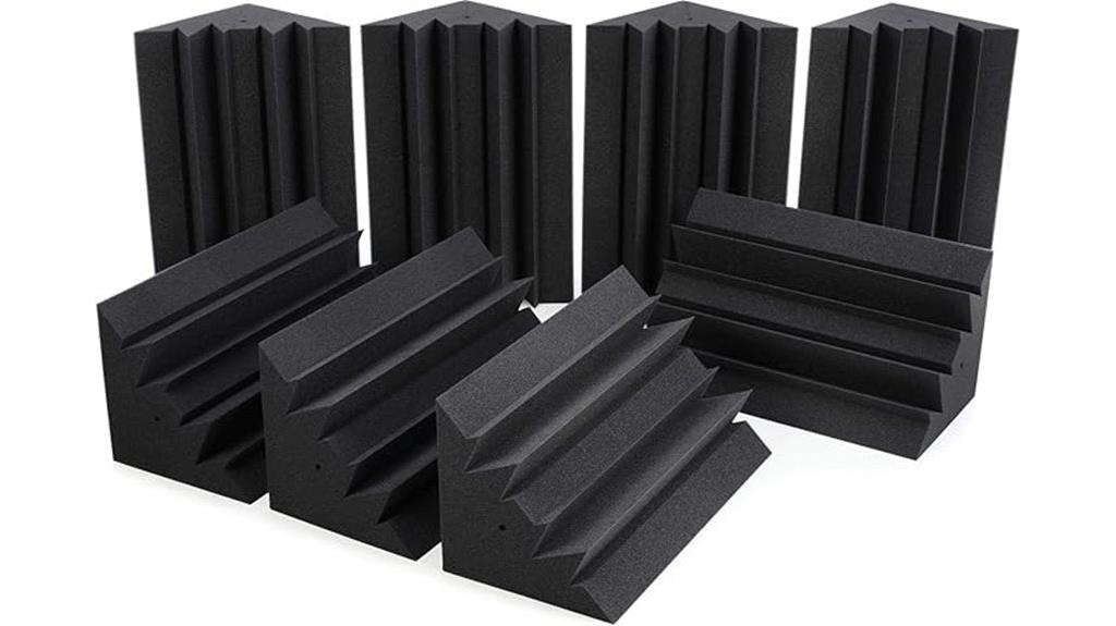eight charcoal bass traps