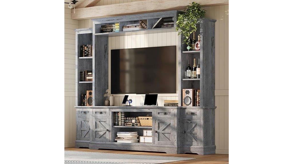 farmhouse tv wall unit
