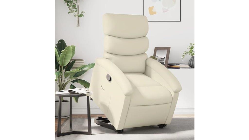 faux leather recliner chair