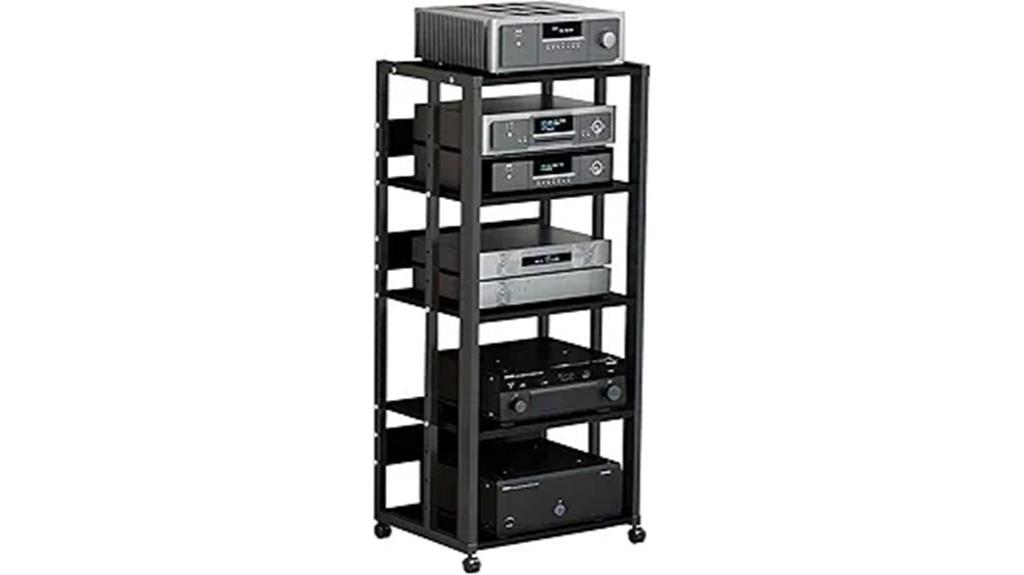 five level mobile av stand