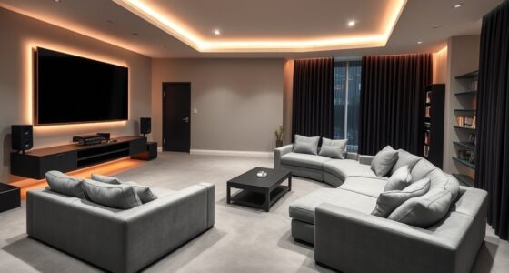 flexible entertainment and work spaces